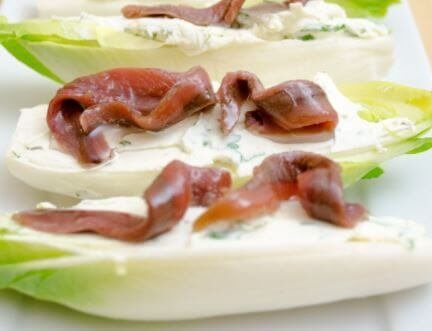 Cykoria z serem i anchovies