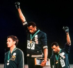 Manifestacja Czarnej Siły podczas Olimpiady w 1968 r.